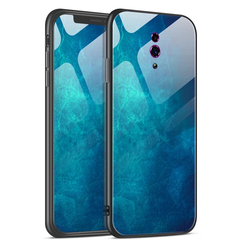Чехол для телефона OPPO Reno 10x Zoom CPH1919 с звездным узором из закаленного стекла для OPPO REN Z PCDM10 мягкие защитные Твердые чехлы - Цвет: W120