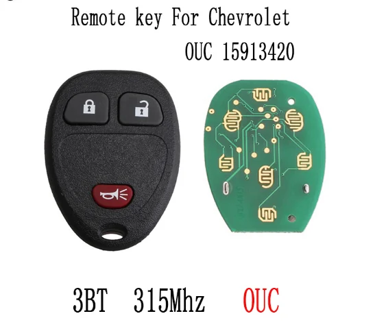 SPCFOR 2 pcs5B 315 МГц дистанционный ключ для Chevrolet Impala 2006-2013 для Chevrolet для Monte Carlo 2006 2007 15912860 ключ