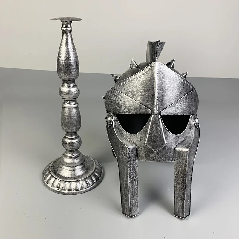Retro Iron Medieval Roman Sparta Warrior Helmet Model