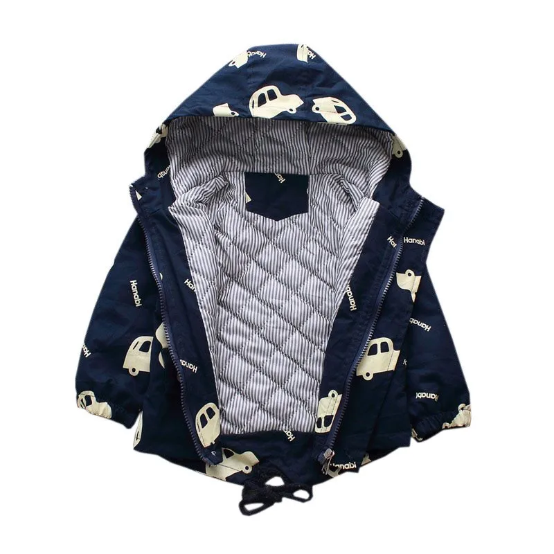CROAL CHERIE Warm Winter Jacket Coat Baby Boys Parka Cute Car Kids Jacket Hood Winter Children Jacket Fall Toddler Outerwear (2)