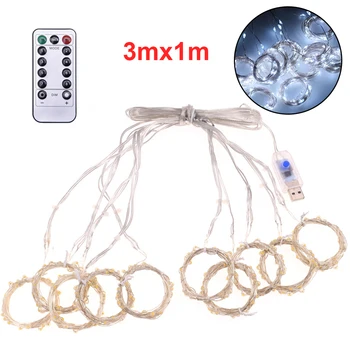 

Wedding Romantic Indoor Outdoor USB Powered Home Decoration Bedroom Curtain LED String Light Remote Control Christmas Garden