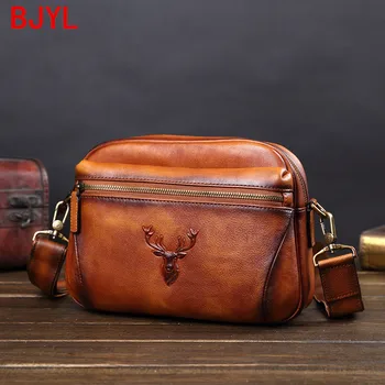 

Messenger Bag Men Bag Leather Shoulder Bag Casual Fashion Men Bag Small Back Pack Diagonal Bag Korean Soft Cotton Street Fashion
