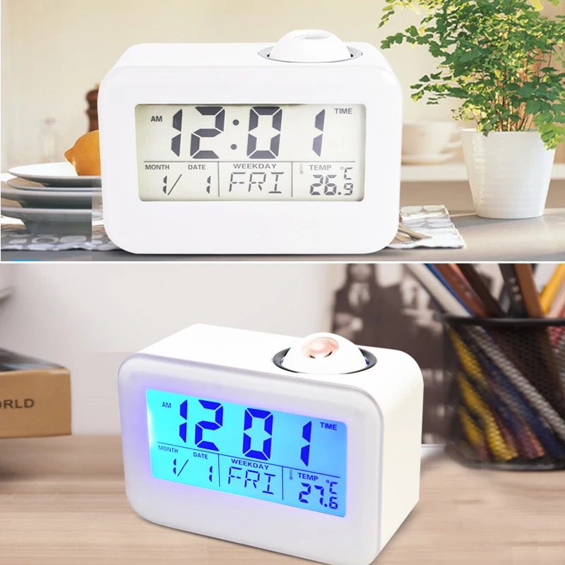 ЖК Проекционные часы электронные настольные прикроватные часы говорящие проекционные часы цифровой будильник с проекцией времени