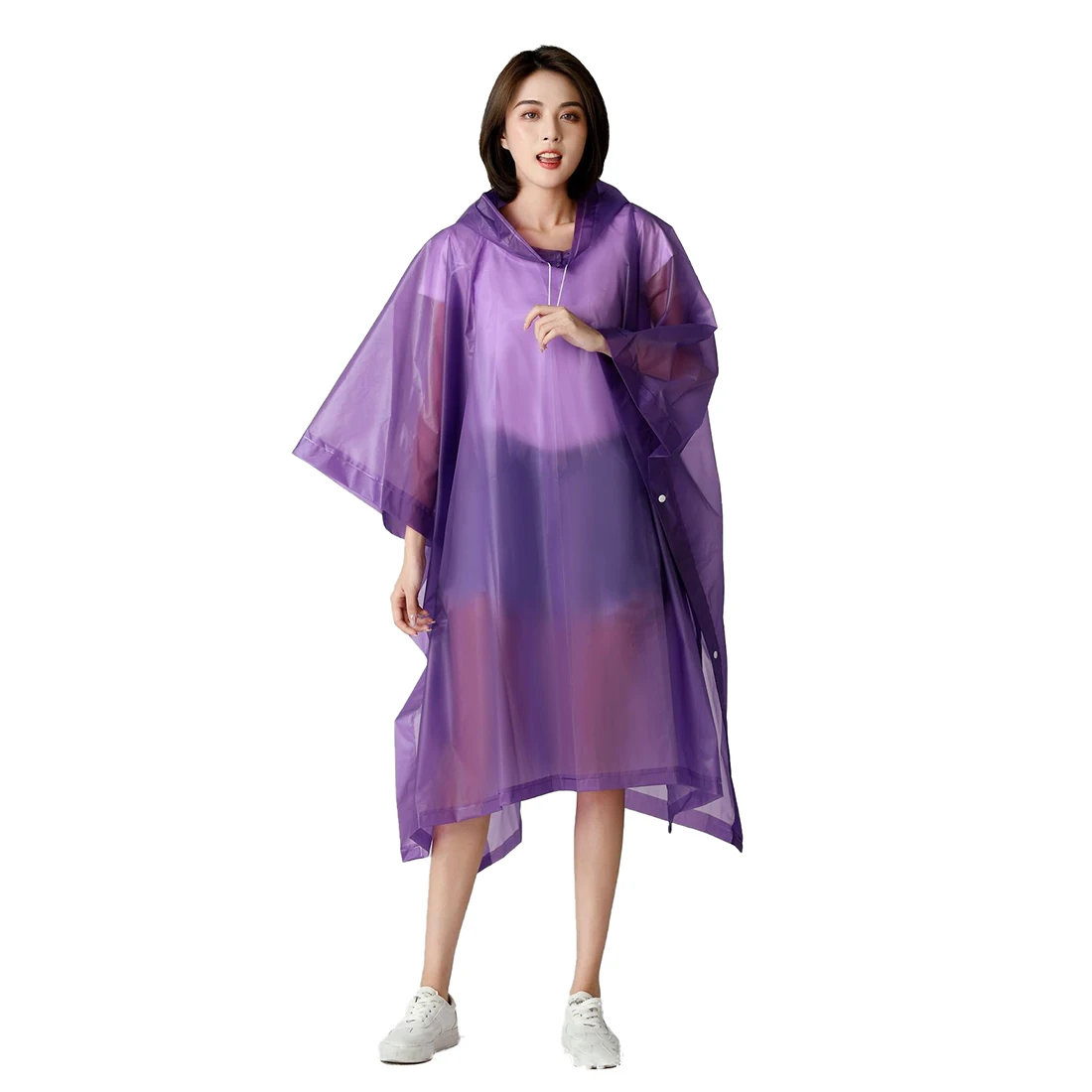 Reusable Women Men Portable Rain Coat Suit Gear Rainwear Poncho Cloak Hoodie Raincoat For Cycling Fishing Hiking Camp with Hood