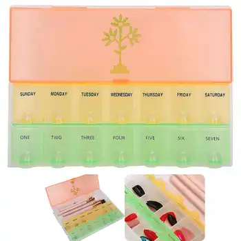 

Nail Art Storage Case Beads Gems Accessories /Clear Plastic Empty Container for Rhinestones Studs Organizer Box