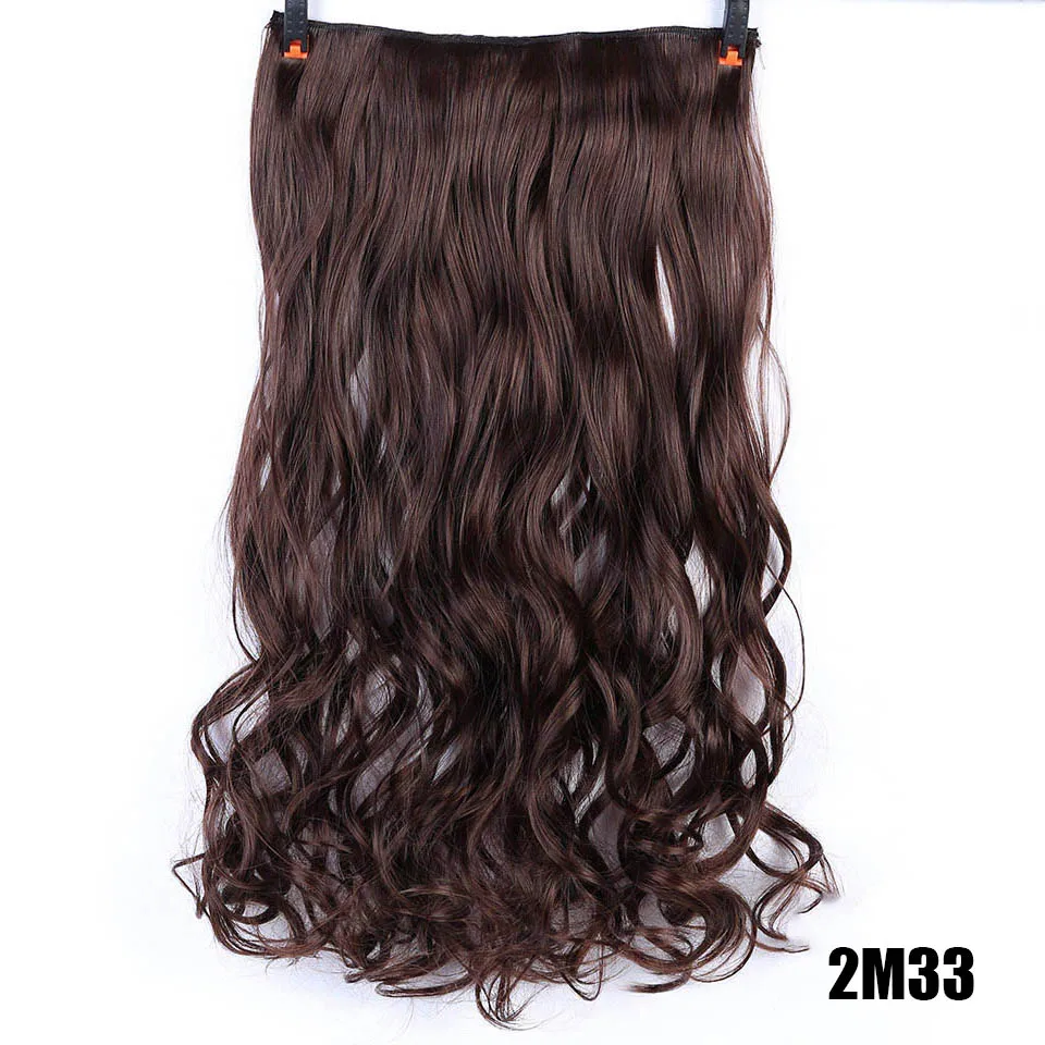 MANWEI 24 дюйма длинные волосы для наращивания синтетические натуральные волосы термостойкие накладные волосы невидимые накладные волосы - Цвет: 1B/30HL