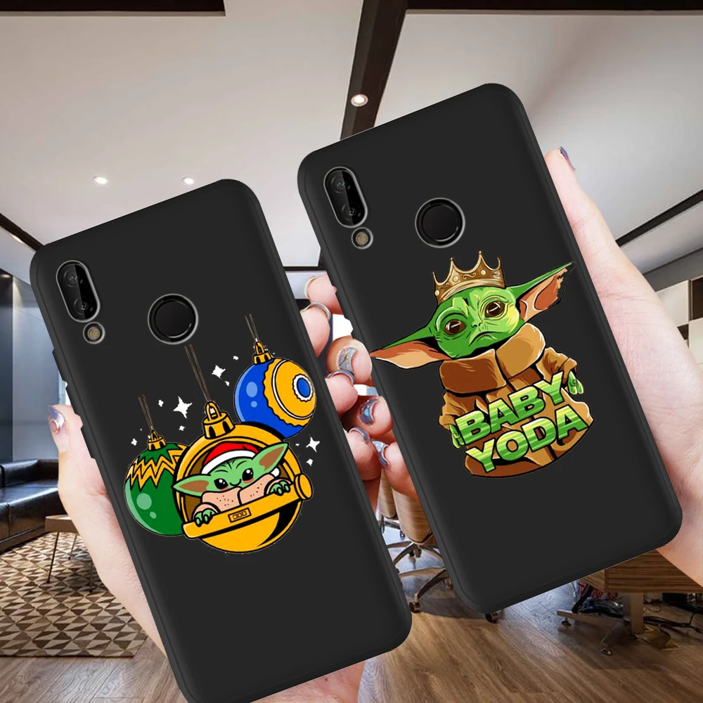 

bumper Cartoon Baby Yoda Meme for Huawei P40 P30 Pro P20 P10 P8 Lite 2017 Mate 30 20 10 Lite Pro Phone Case Coque Silicone Cover