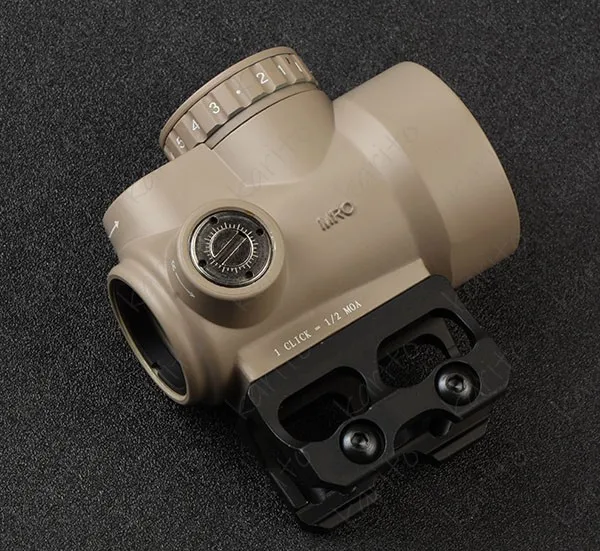Тактический прицел для винтовки Trijicon MRO Style 1x с красной точкой высоким и низким