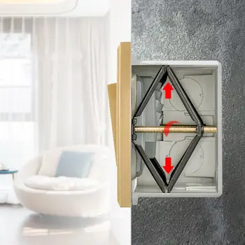 

1 Set (6pcs) Wall Mount Switch Box Repair Tool Secret Stash 86mm Switch Cassette Repairer Support Rod Electrician Accessories