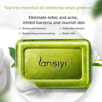 

Remove Mites Soap Eliminate Acne Tea Tree Essential Oil Wash Face Soap Anti Mites Soap Body Cleansing Soap Shower Accessory