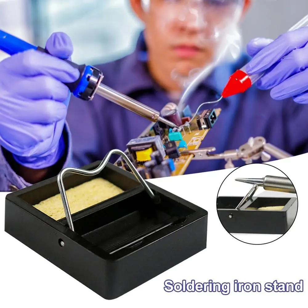 

Electric Soldering Iron Stand Holder Metal Support Station With Solder Sponge Soldering Iron Frame Small and Simple Dropshipping