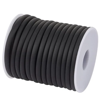 

pandahall 5mm Round Silicone Rubber Cord Hollow DIY for Jewelry Making DIY Bracelet Necklace Accessories Findings 10m/roll