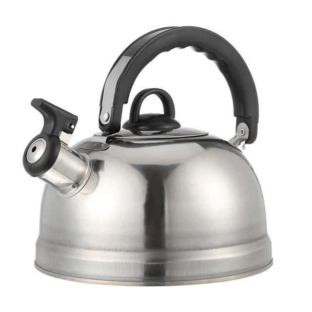 2.5L Stainless Steel Whistle Kettle Tea Pots Portable Stovetop Kettle With  Handle Universal Kettle For Gas Induction Cooker - AliExpress