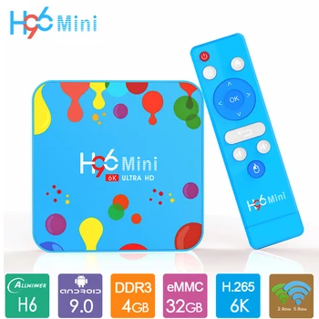 

H96 Mini H6 Smart TV Box Android 9.0 Allwinner H6 Quad Core 4GB 32GB/128GB 6K H.265 Set Top Box Netflix Youtube H96mini 5G WiFi