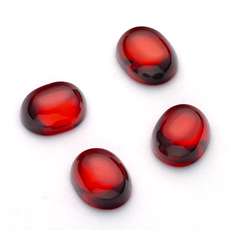 

Size 4x6~9x11mm Oval Shape Garnet Cabochon CZ Synthetic Gemstone Cubic Zirconia Stone