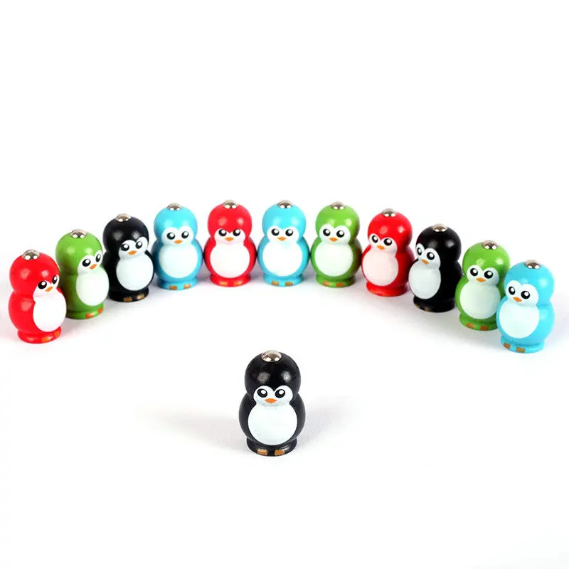 Магнитные игрушки для рыбалки catch penguin новые деревянные 12 дюймов куклы пингвинов