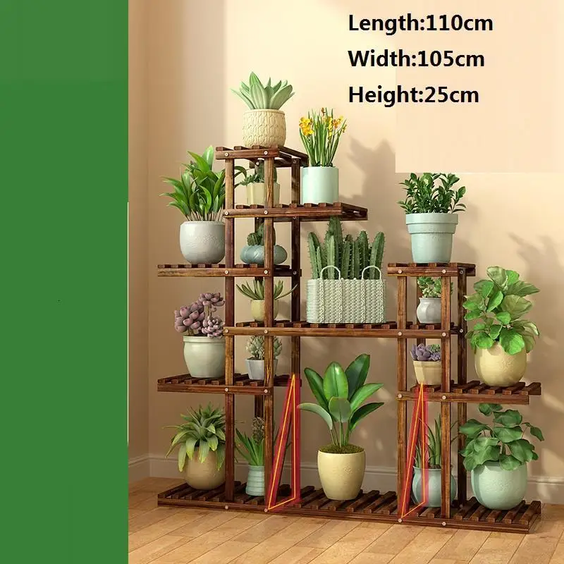 Number 1 Porta Piante Rak Bunga Estante Para Estanteria Plantas комнатные деревянные растения Stojak Na Kwiaty Dekoration Балконная Полка Подставка для цветов - Цвет: Number 1