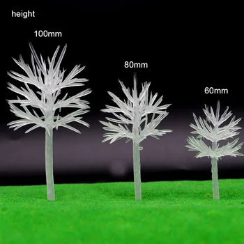 

Plant Model Transparent Tree Toy Crystal Tree Construction Train Scene Making 50pcs Simulation Sand Table Diorama DIY