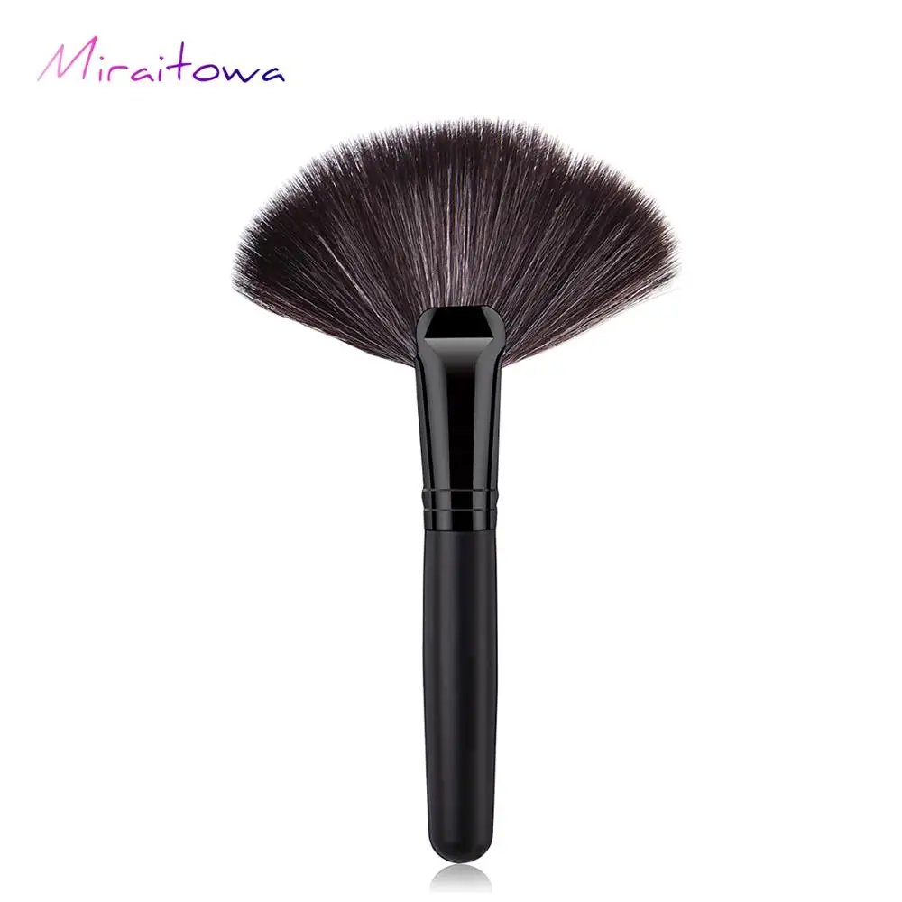Big Fan Shape Makeup Brush Loose Powder Brusher Cosmetic Blending Blush Makeup Multi-color Facial Beauty Makeup Tools - Handle Color: M-01-006