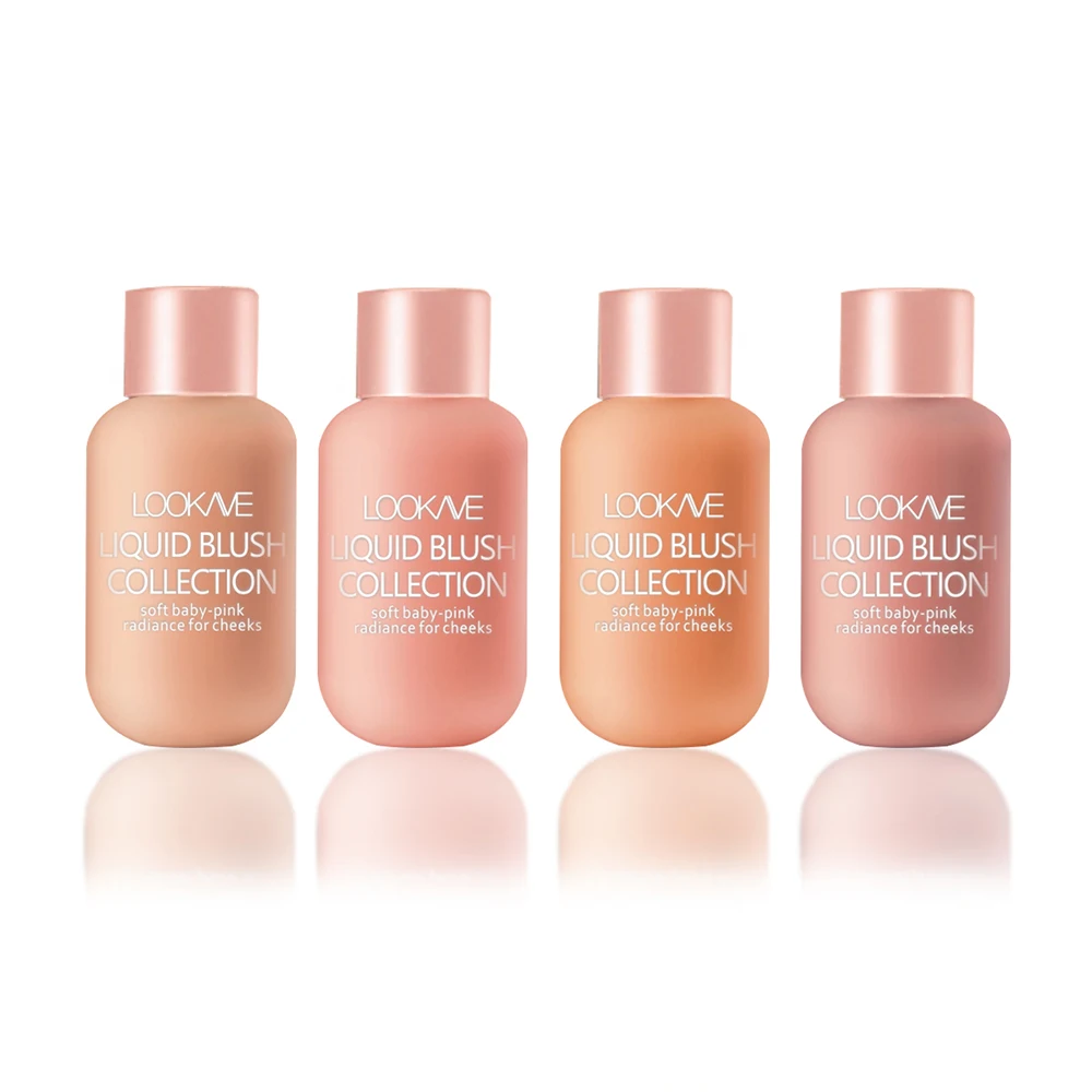 4 Color Mini Bottle Liquid Blush Natural Brighten Cheek Skin Tone Makeup Rouge Pigmented Professional Contour Shadow Cosmetics liquid blush