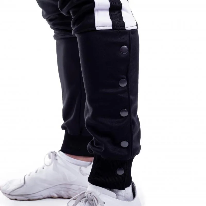 new European and American casual sports pants men's cotton slim running pants muscle brothers fitness button pants
