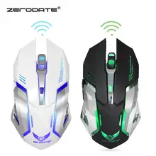 ZERODATE 2 4GHz Wireless Gaming Mouse 6 Buttons 2400DPI Ergonomics Optical Mouse 7 Colors LED Game