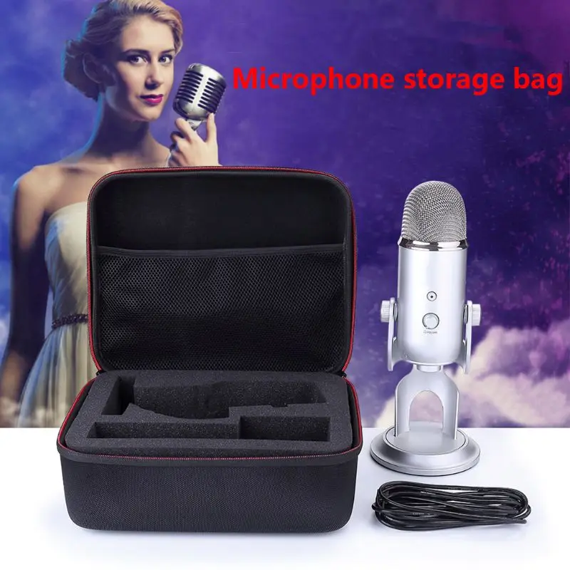Портативная Жесткая Сумка, чехол для переноски дорожная сумка для хранения для синего Yeti Pro USB микрофон для Yeti Pro Аксессуары w91a