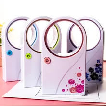 Вентилятор Bladeless,, охлаждающий usb-аккумулятор, двойной универсальный маленький электрический вентилятор, мини-вентилятор, небольшой цветочный Настольный воздушный приправ