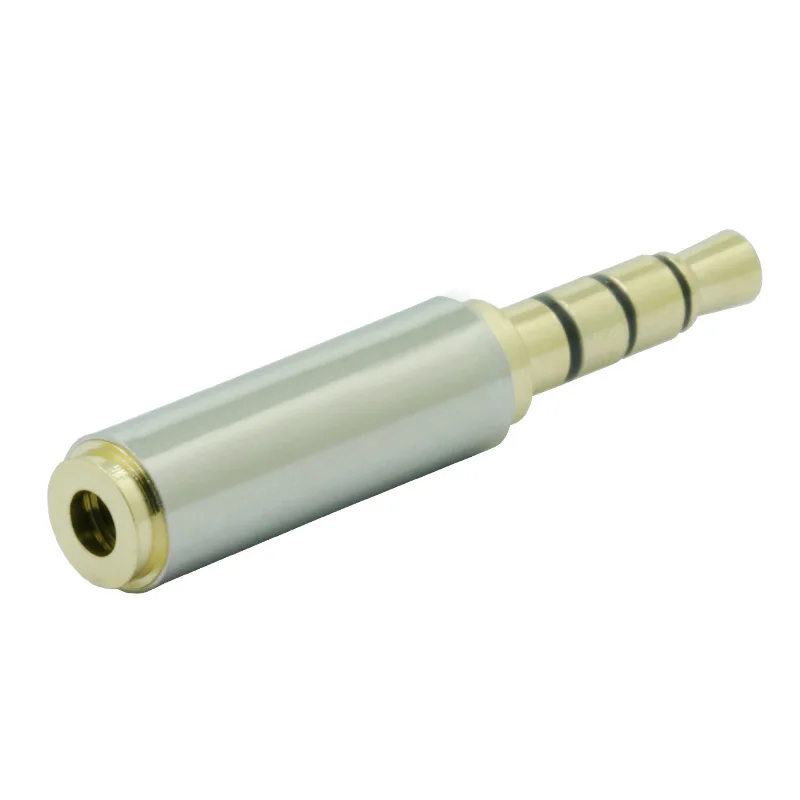 100pcs 2 5 mm Female to 3 5 mm Male 4pin Stereo Aduio Adapter Converter Plug Headphone Jack 3 5mm to 2 5mm 4 Pole TRRS Connector