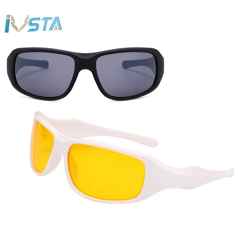 IVSTA над размером d солнцезащитные очки большого размера желтые очки ночного видения мужские стимпанк очки спортивные панк белые спортивные UV400 вождения