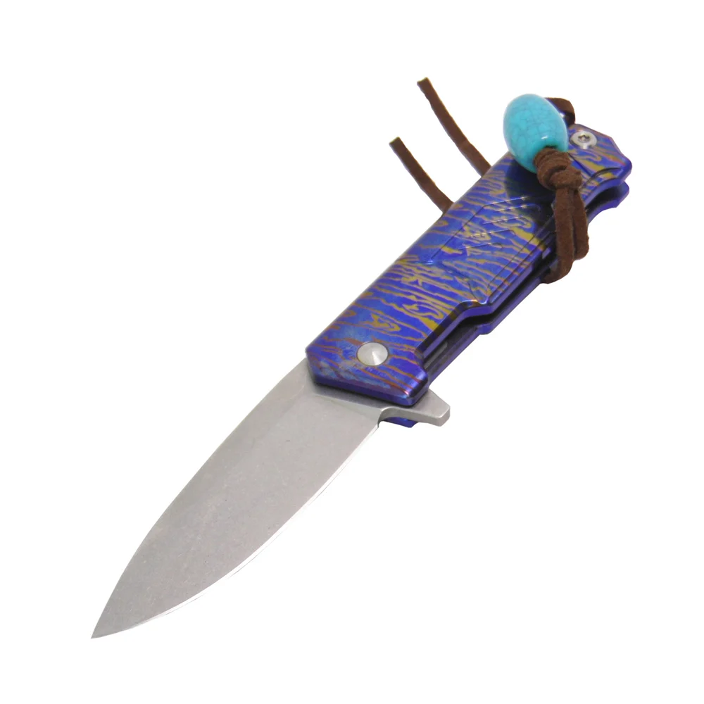 blue MASALONG Kni183 высококлассный мини стальной синий защитный складной нож тактические инструменты для выживания Открытый походный охотничий нож - Цвет: blue