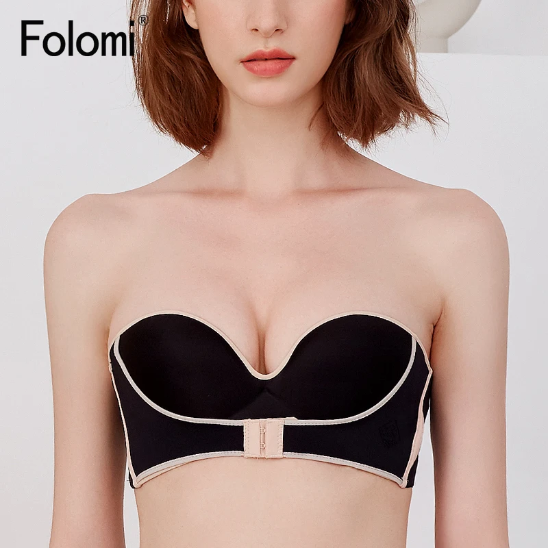 

Folomi сексуальный бюстгальтер без бретелек пуш-ап бюстгальтер для женщин Свадебное белье Собранный невидимый бюстгальтер