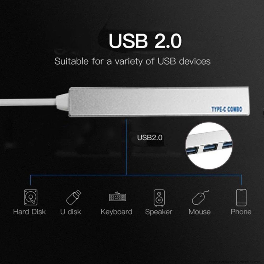 4 в 1 USB 3,1 type-C концентратор к USB 3,0 концентратор из магниевого сплава с картридер слот 3 порта для MacBook Pro/Air