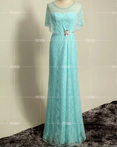 Robe de soiree дешевые Новая модная кепка рукав vestido de festa синие кружевные вечерние Вечерние платья Вечернее платье для матери невесты