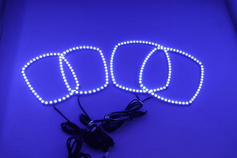Ультра яркий 5050 SMD многоцветный RGB светодиодный набор ангельских глаз с пультом дистанционного управления для Dodge charger 2011 2012 2013 Автомобильный Стайлинг
