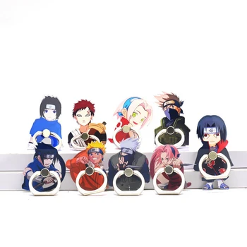 

Anime NARUTO Uzumaki Uchiha Sasuke Haruno Sakura Hatake Kakashi Gaara Cosplay Props Mobile Phone Holder Stand Ring Stent