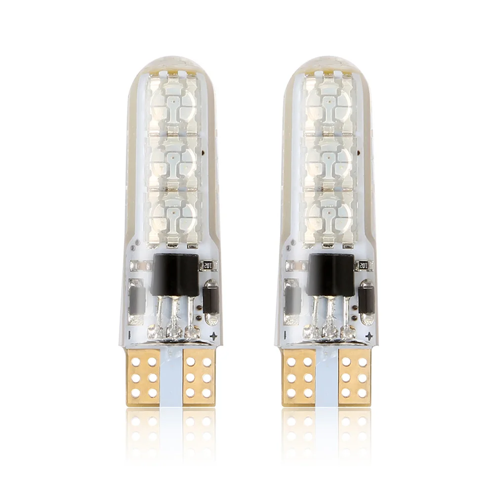 2x T10 светодиодный 194 168 W5W 5050 SMD RGB автомобильный купольный свет для чтения автомобилей Клин лампа RGB светодиодный светильник с пультом дистанционного управления - Emitting Color: two bulbs