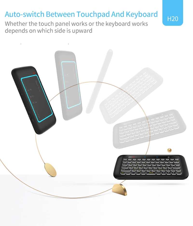 2.4G Mini Wireless Keyboard Backlight Touchpad Air Mouse IR Leaning Remote Control For Android Box Smart TV PC Laptop Windows