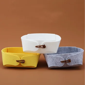 

Creative simple key storage box Nordic folding felt storage basket desktop sorting debris basket home storage