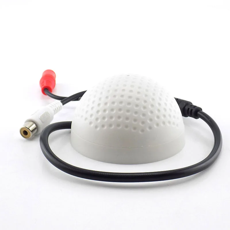 

CCTV Microphone Golf Shape audio Pickup Device High Sensitivity DC 12V Monitoring sound listening device home video camera