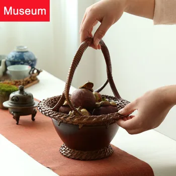 

Small Cabas Pick Basket Small Basket Tea Table Fruits Basket Originality Fruit Basket Small Basket Portable Compote Cloud Wild