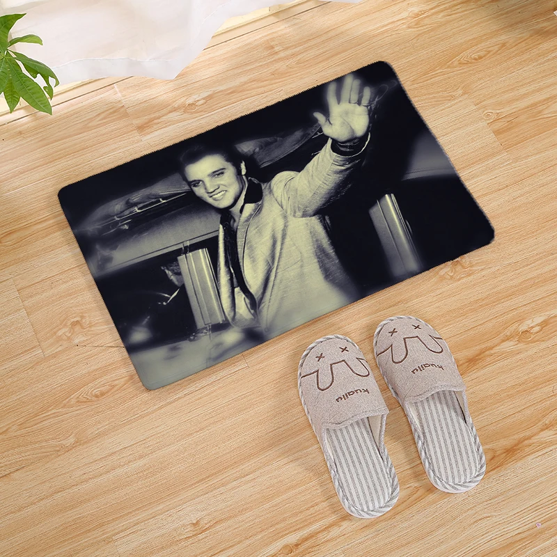 Elvis Door Mat Kitchen Carpet Living Room Hallway Bathroom Entrance Non-slip Floor Mat Home Decor 80CM