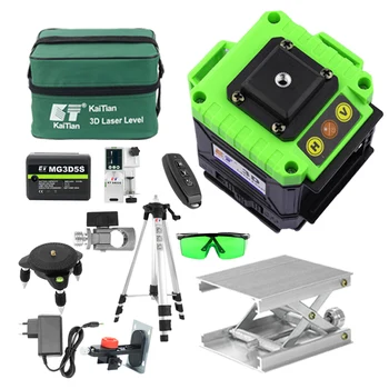 

KaiTian Laser Level 12 Lines 3D Level Self-Leveling 360 Horizontal&Vertical Cross Super Powerful Green Levels Nivel Laser Line