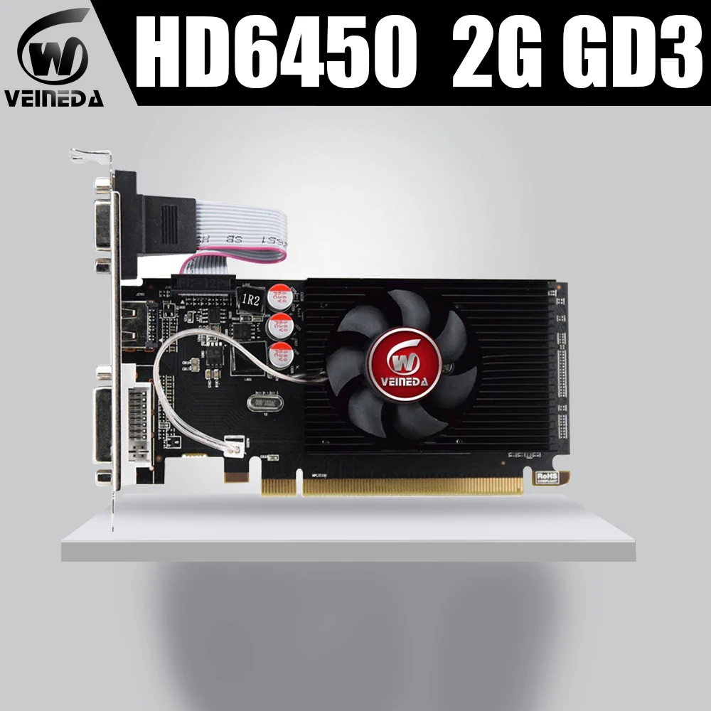 Placa de Vídeo Placa de Vídeo do Jogo Veineda Placas Gráficas gb Ddr3 Hdmi Gráfica High-end do Jogo Hd6450 2