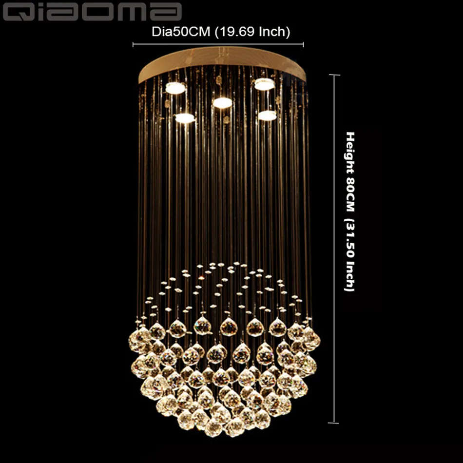 Modern Large Crystal Chandeliers | Fixture for Lobby Staircase | Long Spiral Crystal Light Lustre Ceiling Lamp image 3