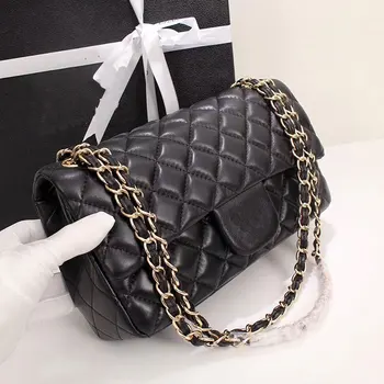 

2020 Genuine Leather Women's Bag Famous Luxury Fashion Messenger Bag Brand Design Bag Chain Shoulder Bag Rainbow Color Handbag