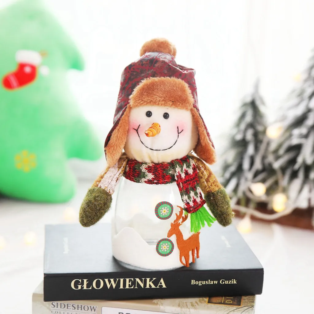 Gift Bags With Handles Christmas Gift Bag Decoration Transparent Candy Jar Plastic Creative Ornaments Gift Box W927