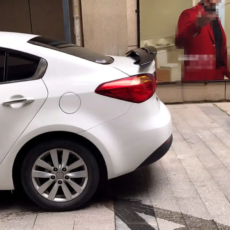Для Kia K3 2011 2012 2013 Высокое качество ABS Материал грунтовка цвет украшение в виде хвостового крыла задний спойлер багажника(со светодиодный лампой