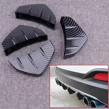 

CITALL Universal 4Pcs Rear Bumper Fin Wing Diffuser Spoiler Protector Lip