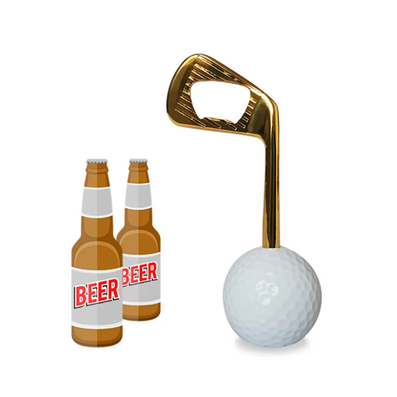 Открывалка для бутылок в форме мяча для гольфа, креативная открывалка для пива из цинкового сплава